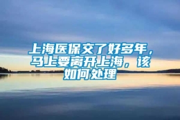 上海医保交了好多年，马上要离开上海，该如何处理