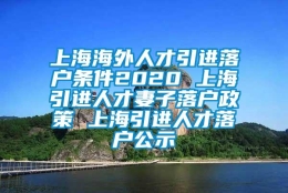 上海海外人才引进落户条件2020 上海引进人才妻子落户政策 上海引进人才落户公示