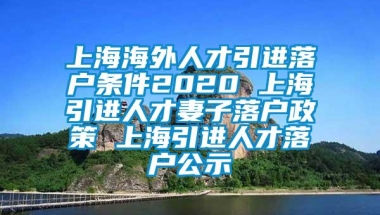 上海海外人才引进落户条件2020 上海引进人才妻子落户政策 上海引进人才落户公示