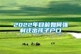 2022年目前如何强制迁出孩子户口