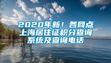 2020年新！各网点上海居住证积分查询系统及查询电话