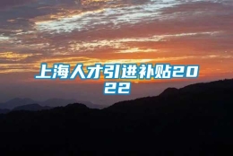 上海人才引进补贴2022