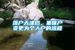 落户天津后，集体户变更为个人户的流程