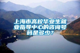 上海市高校毕业生就业指导中心的咨询号码是多少？