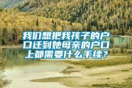 我们想把我孩子的户口迁到她母亲的户口上都需要什么手续？