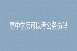 2023国考上海市国家税务局第一稽查局高中学历可以考公务员吗