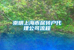 崇明上海市居转户代理公司流程