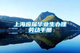 上海应届毕业生办理劳动手册