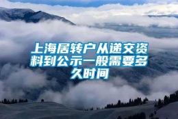 上海居转户从递交资料到公示一般需要多久时间