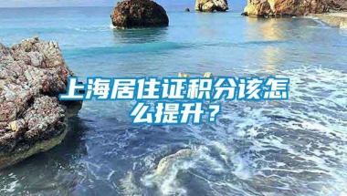 上海居住证积分该怎么提升？