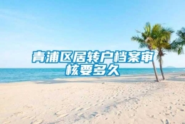 青浦区居转户档案审核要多久