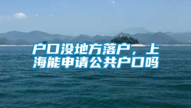 户口没地方落户，上海能申请公共户口吗