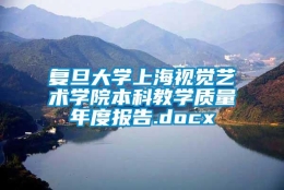 复旦大学上海视觉艺术学院本科教学质量年度报告.docx