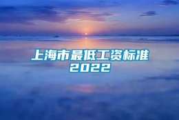 上海市最低工资标准2022