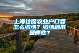 上海社保农业户口要怎么缴纳？缴纳标准是哪些？