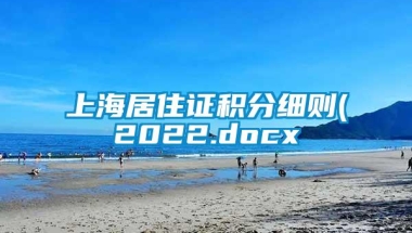 上海居住证积分细则(2022.docx