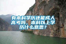 有本科学历还能成人高考吗，本科以上学历什么意思？