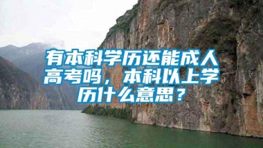 有本科学历还能成人高考吗，本科以上学历什么意思？