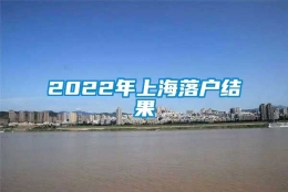 2022年上海落户结果