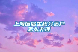 上海应届生积分落户怎么办理