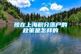 现在上海积分落户的政策是怎样的