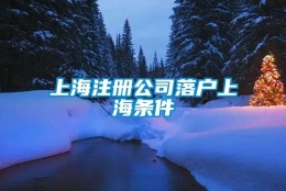 上海注册公司落户上海条件