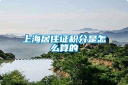 上海居住证积分是怎么算的