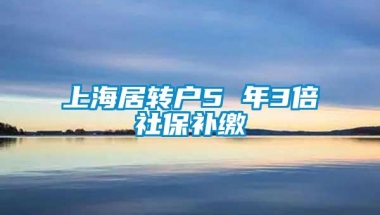 上海居转户5 年3倍社保补缴