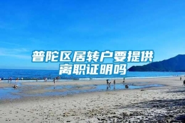 普陀区居转户要提供离职证明吗