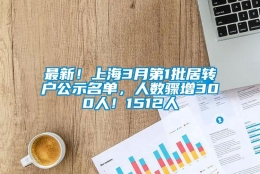 最新！上海3月第1批居转户公示名单，人数骤增300人！1512人