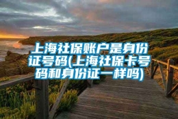 上海社保账户是身份证号码(上海社保卡号码和身份证一样吗)