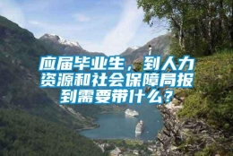 应届毕业生，到人力资源和社会保障局报到需要带什么？