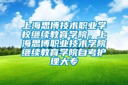 上海思博技术职业学校继续教育学院，上海思博职业技术学院继续教育学院自考护理大专