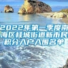 2022年第一季度南海区桂城街道新市民积分入户入围名单