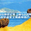 QS排名公布，前50名院校毕业生上海直接落户！