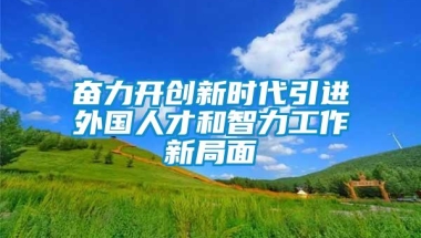 奋力开创新时代引进外国人才和智力工作新局面