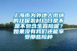 上海市为外地人缴纳的社保农村户口是不是不包含生育险呢？如果没有我们还能享受那些险种