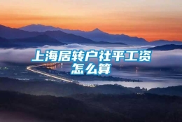 上海居转户社平工资怎么算