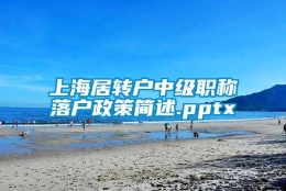 上海居转户中级职称落户政策简述.pptx