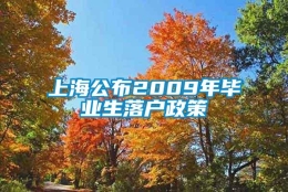 上海公布2009年毕业生落户政策