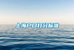 上海户口打分标准