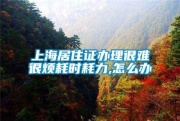 上海居住证办理很难很烦耗时耗力,怎么办