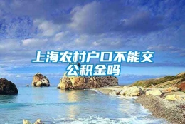 上海农村户口不能交公积金吗