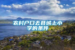 农村户口去县城上小学的条件