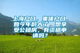 上海户口，集体户口，如今年龄大了，想享受公租房，有资格申请吗？