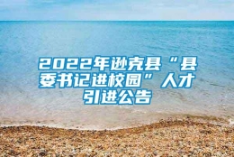 2022年逊克县“县委书记进校园”人才引进公告