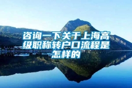 咨询一下关于上海高级职称转户口流程是怎样的