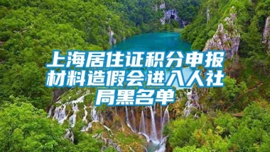 上海居住证积分申报材料造假会进入人社局黑名单