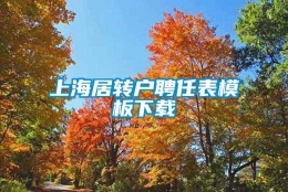 上海居转户聘任表模板下载