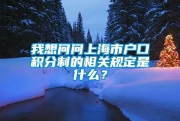 我想问问上海市户口积分制的相关规定是什么？